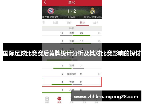 国际足球比赛赛后黄牌统计分析及其对比赛影响的探讨